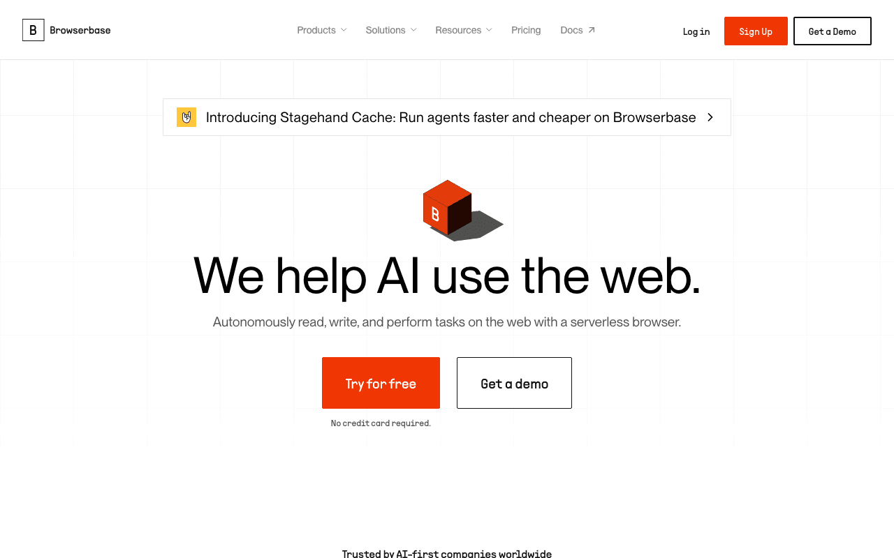 Browserbase homepage